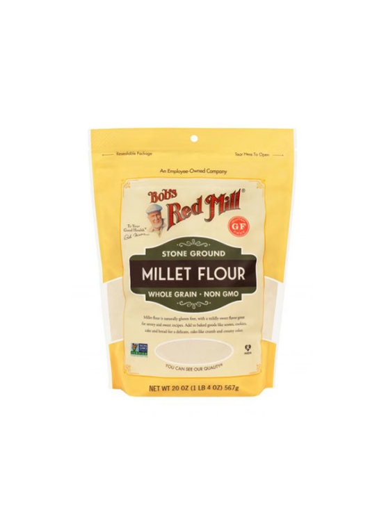 Bob's Red Mill gluten free millet flour in a packaging of 567g