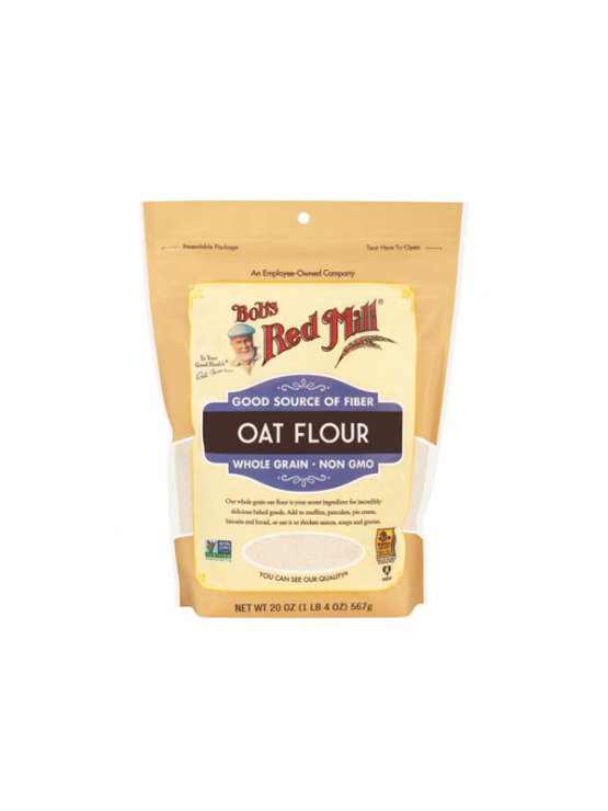 Bob's Red Mill gluten free whole grain oat flour in a packaging of 567g