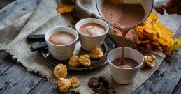 Serve healthy hot chocolate as a cold weather treat