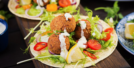 Wild garlic falafel - an adorable vegan snack