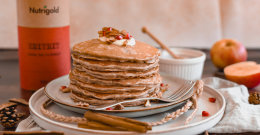 Apple and cinnamon spelt pancakes celebrate winter