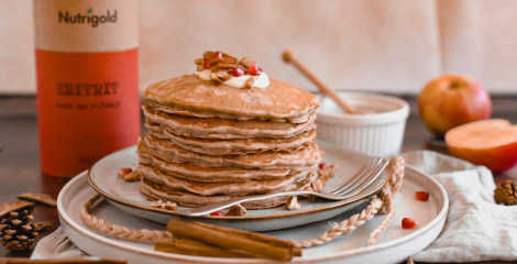 Apple and cinnamon spelt pancakes celebrate winter