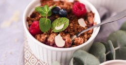Apple and raspberry crumble is something that you don't wanna miss
