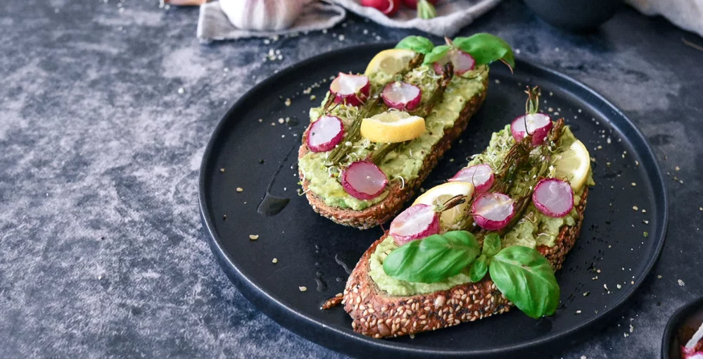 Avocado and asparagus on toast for those delightful mornings