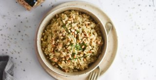 A pear risotto that is impossible to resist