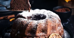 Fill your home with the holiday scent of carob and apple bundt cake