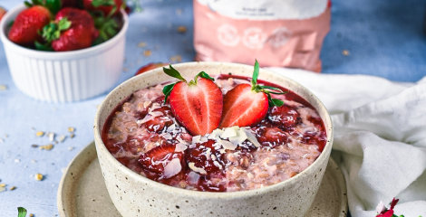 Oatmeal With Caramelised Strawberries